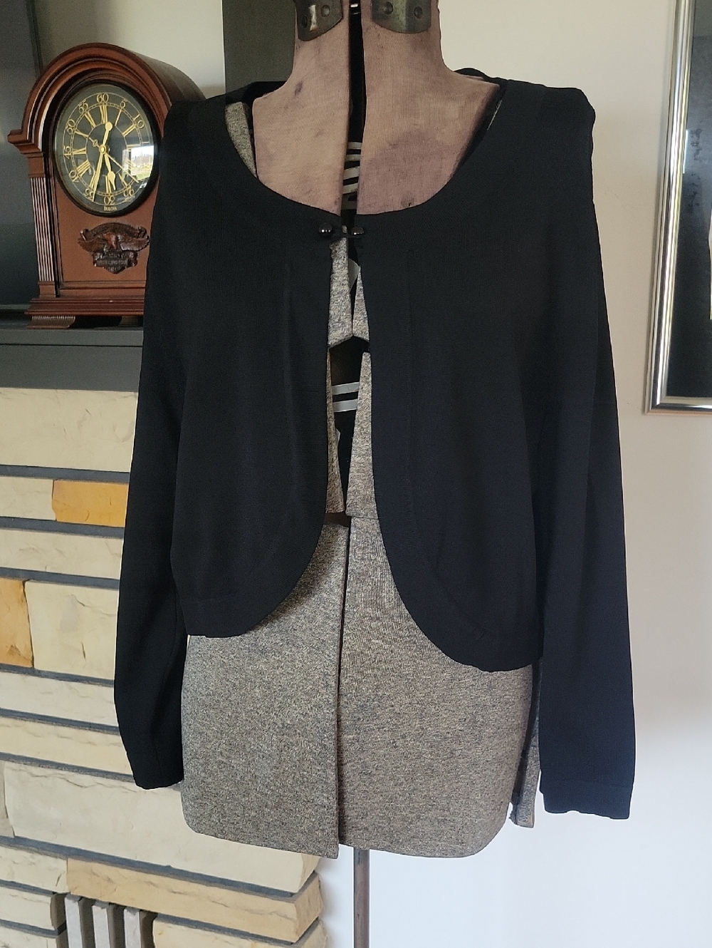 Jessica Howard Evenings Shrug, XL, Black, Vintage